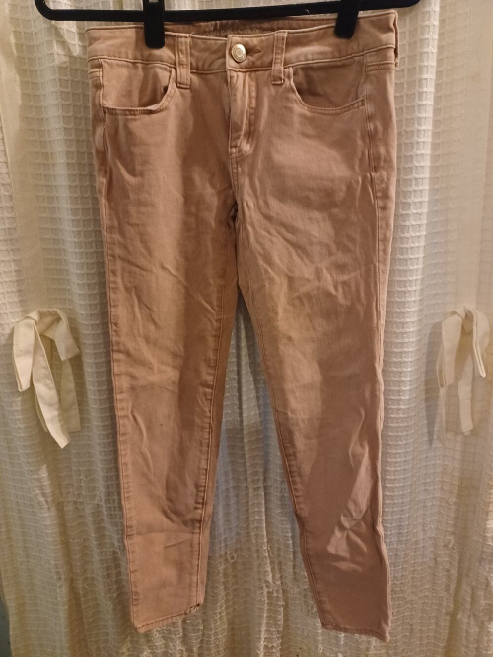 Women's Light Pink American Eggle Outfitters Slim Fit Pants